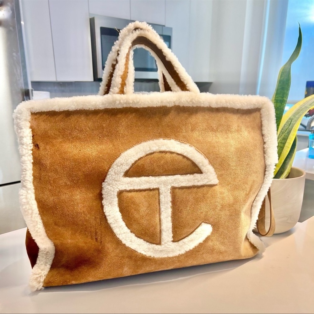 Telfar Tan Shearling Tote